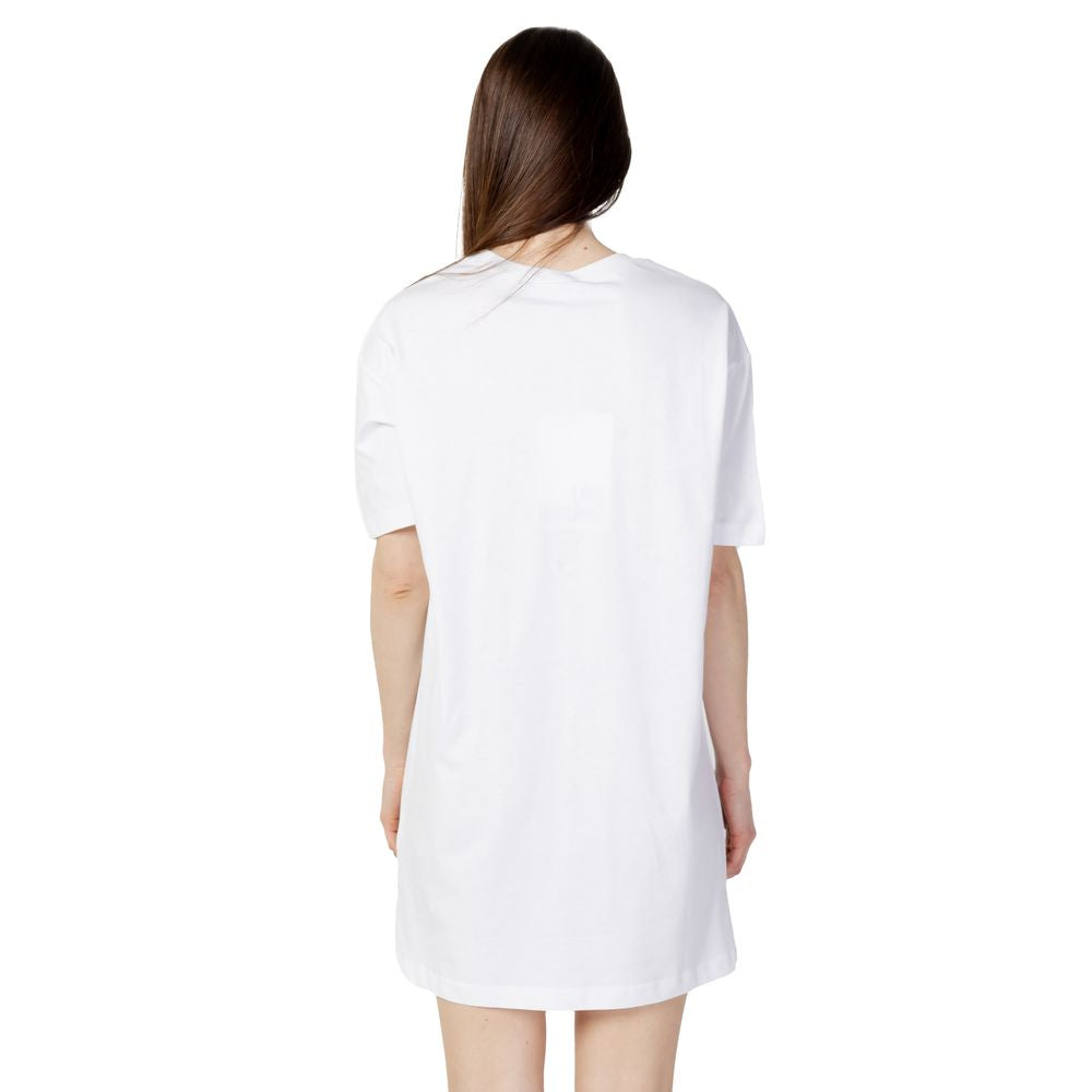 Robe en coton blanc Love Moschino