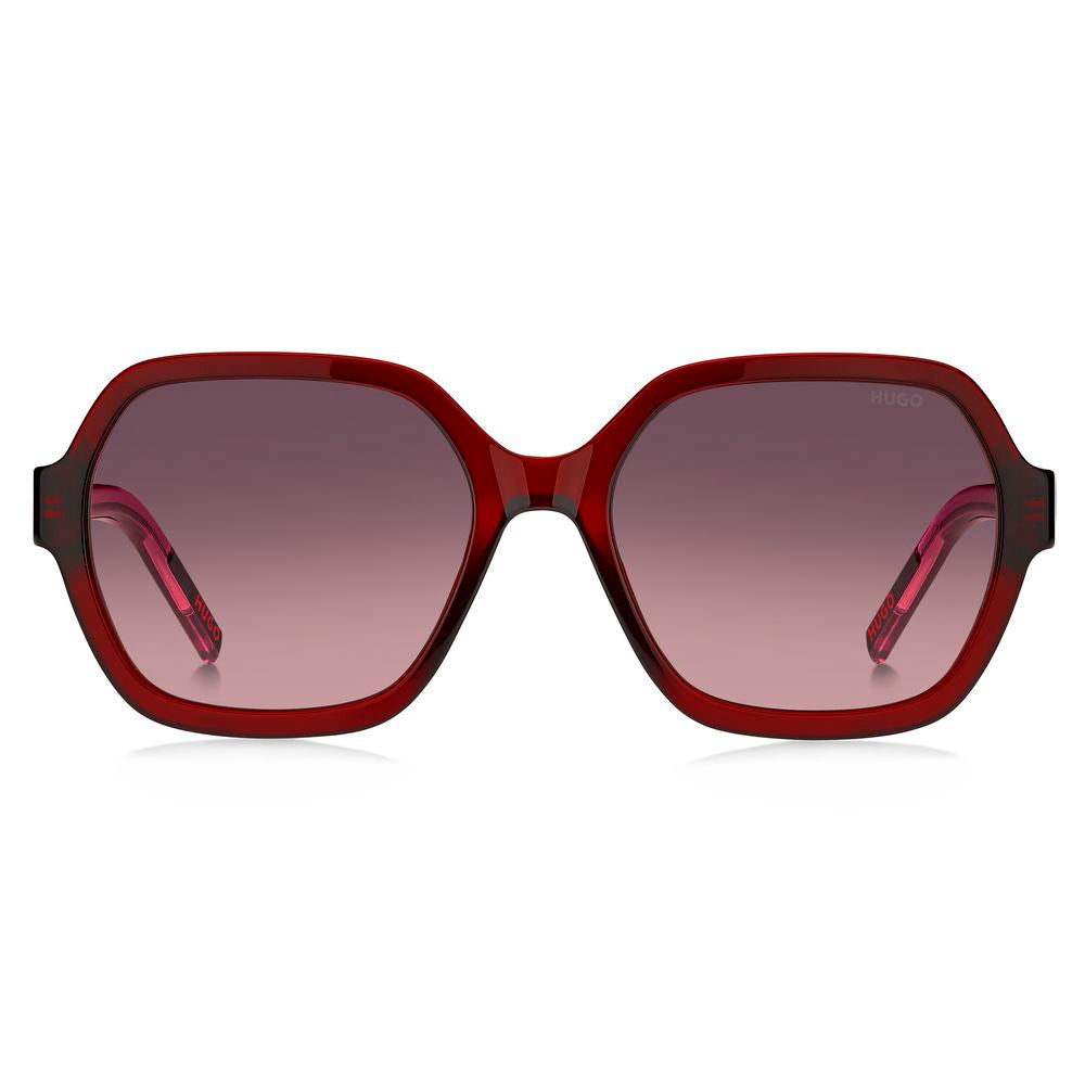 Hugo Boss – Rote Acetat-Sonnenbrille