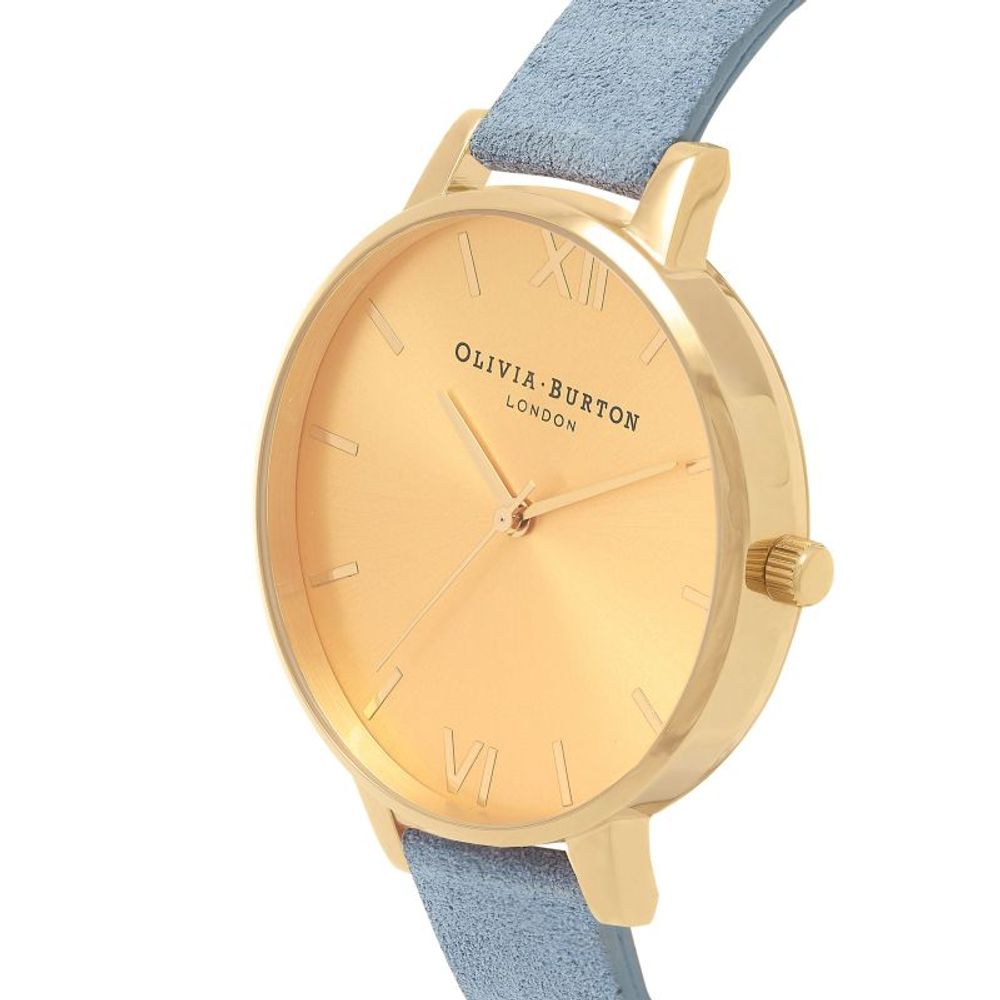 Montre Olivia Burton en cuir synthétique bleu