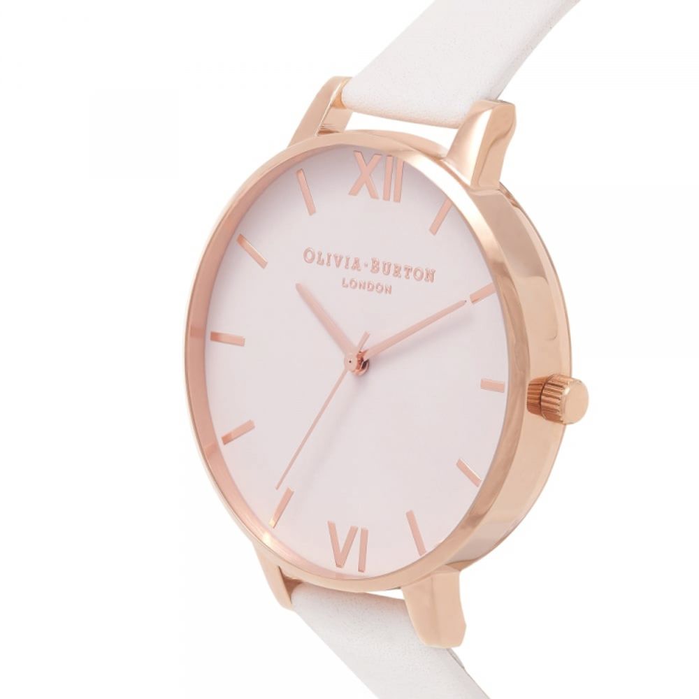 Montre Olivia Burton en cuir synthétique blanc