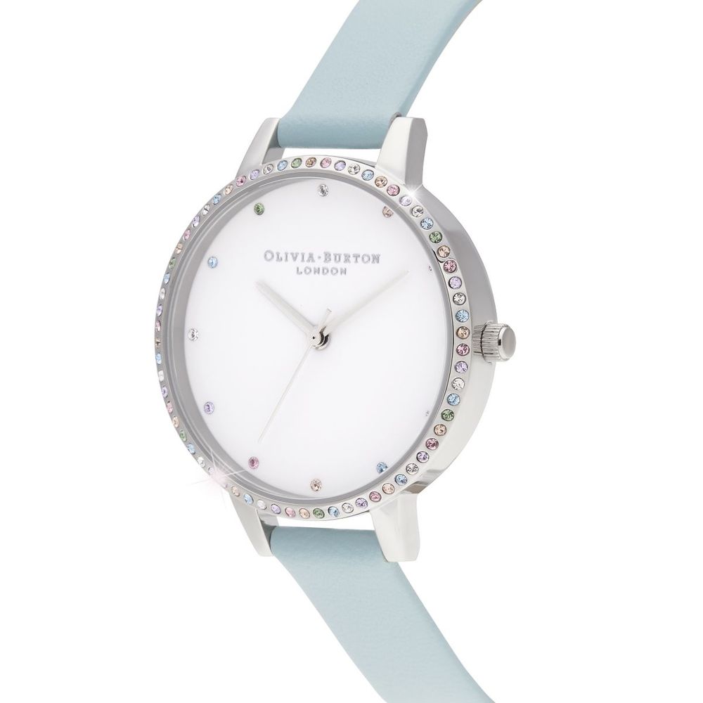 Montre Olivia Burton en cuir synthétique bleu