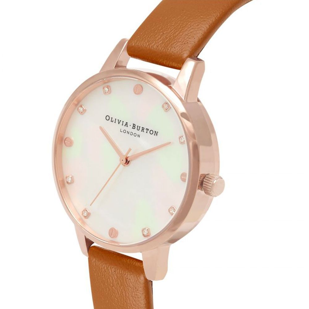 Montre Olivia Burton en cuir synthétique marron