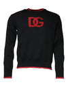 Dolce & Gabbana Black DG Logo Crew Neck Sweatshirt Sweater