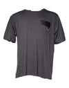 T-shirt ras du cou en coton gris avec patch logo Dolce &amp; Gabbana