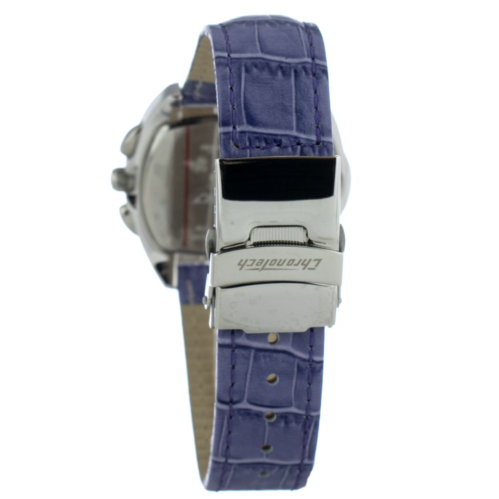 Montre Chronotech en cuir violet