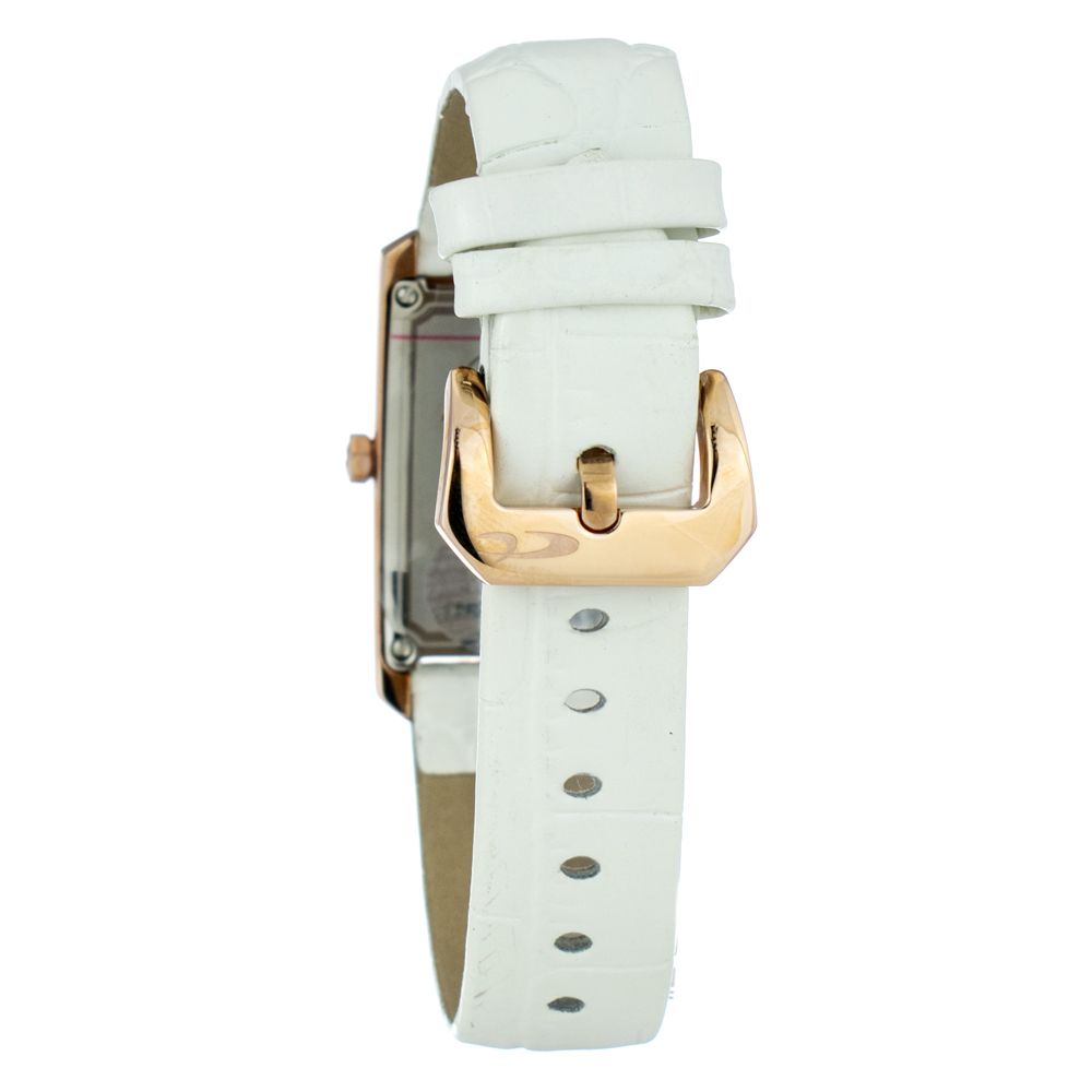 Montre Chronotech en cuir blanc