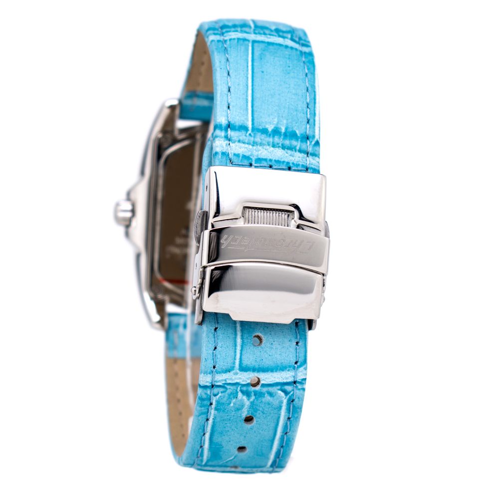 Montre Chronotech en cuir bleu