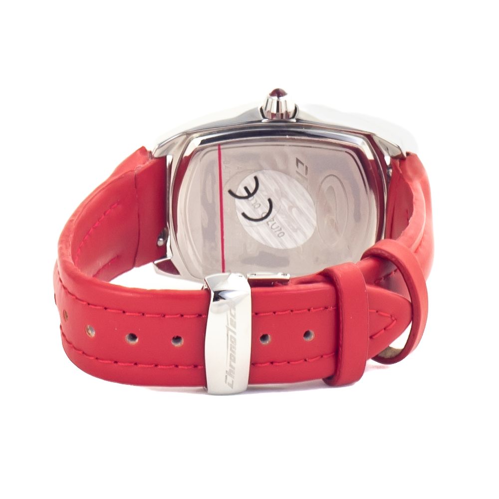 Montre Chronotech en cuir rouge