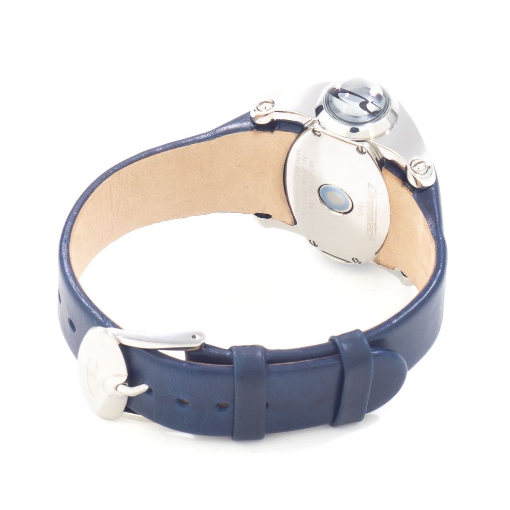 Montre Chronotech en cuir bleu