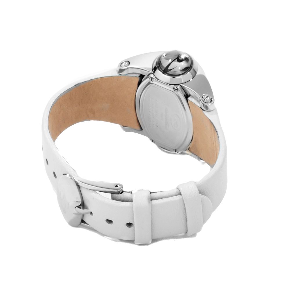 Montre Chronotech en cuir blanc