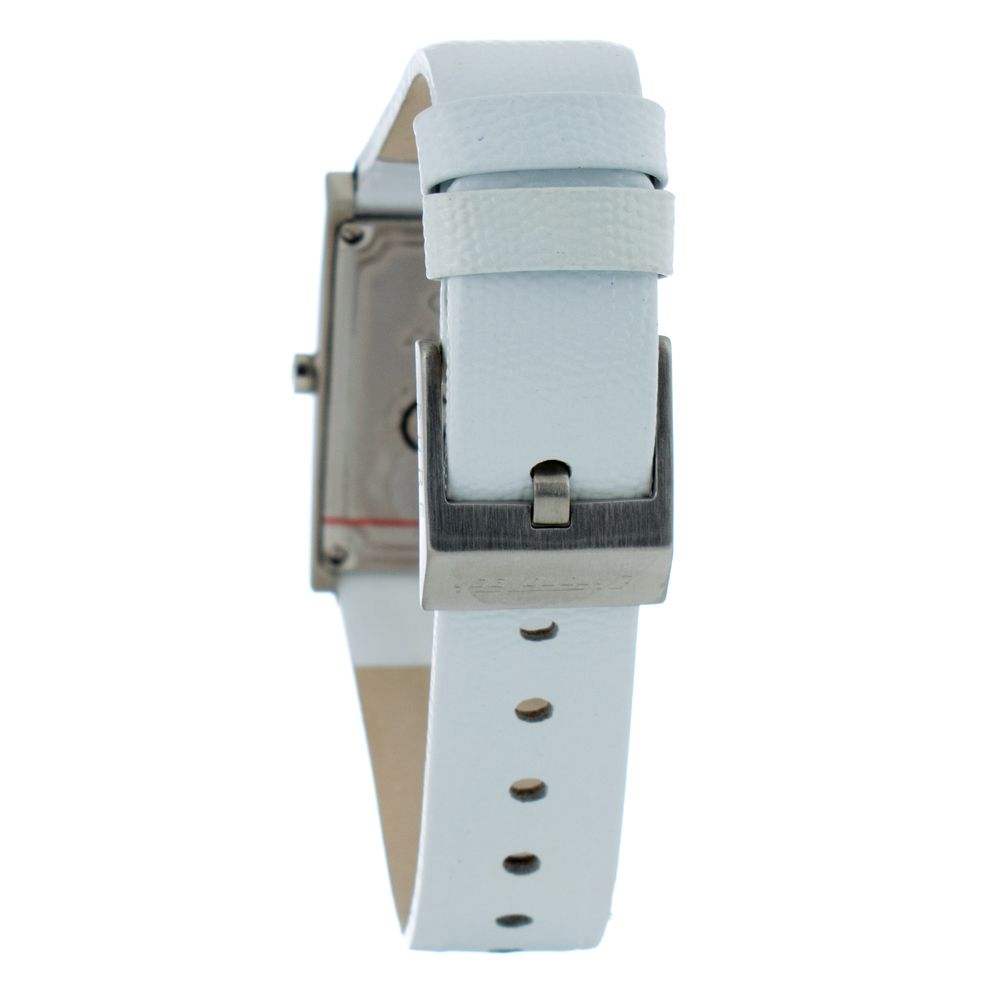 Montre Chronotech en cuir blanc