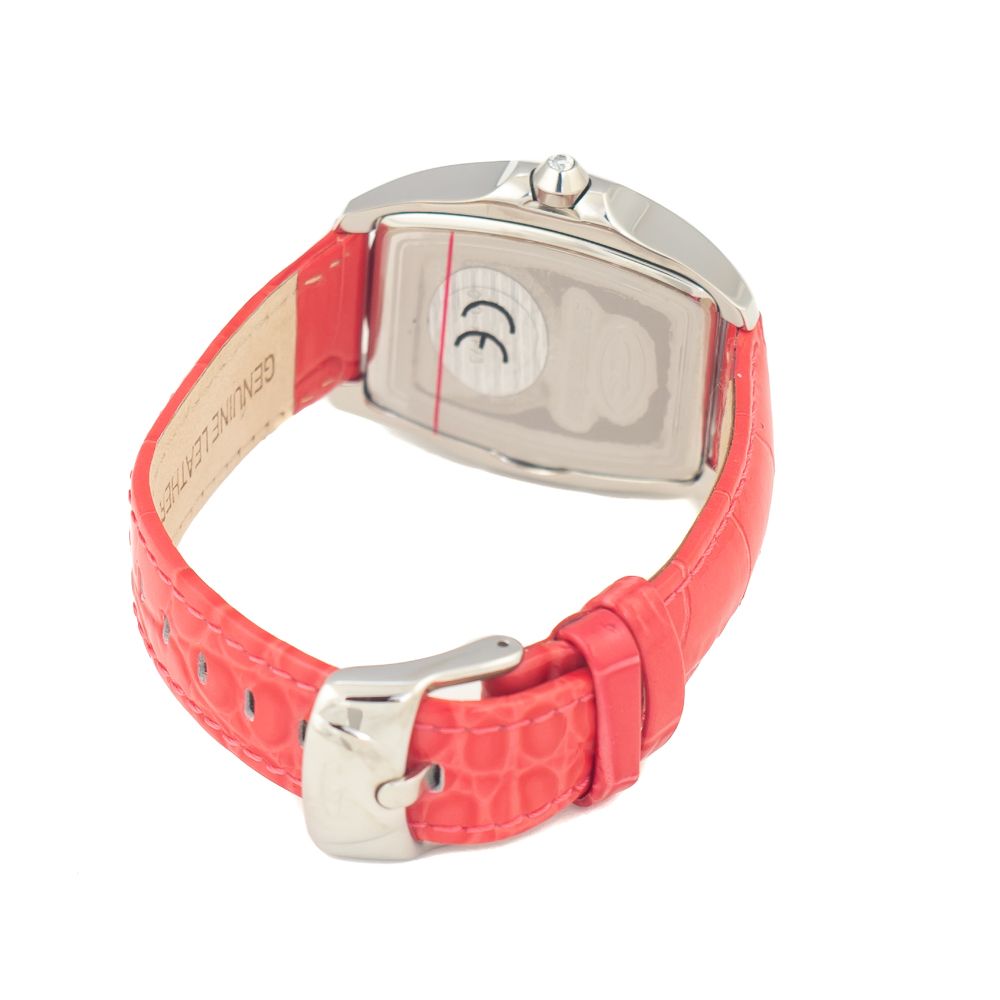 Montre Chronotech en cuir rouge