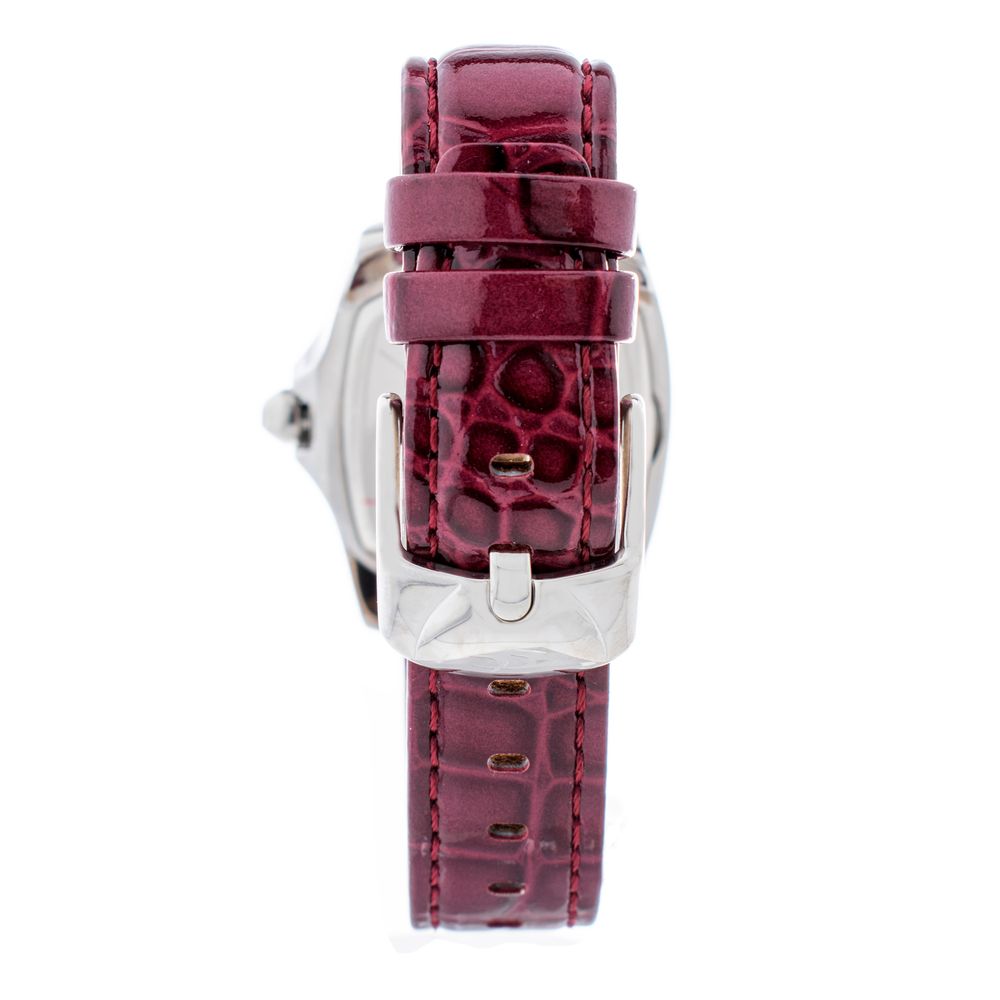 Montre Chronotech en cuir rouge