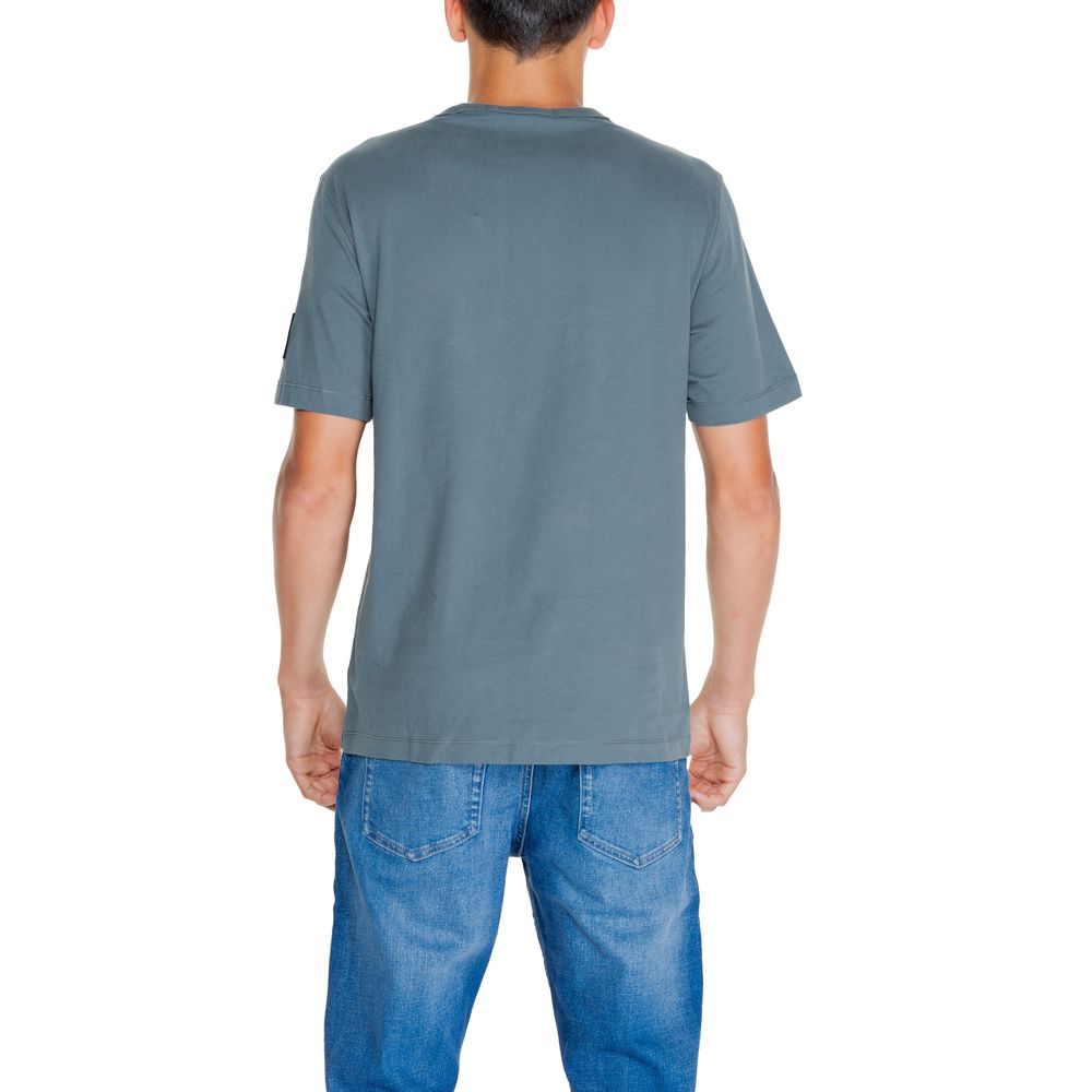 Calvin Klein Jeans – Rigenerato-T-Shirt aus grauer Baumwolle