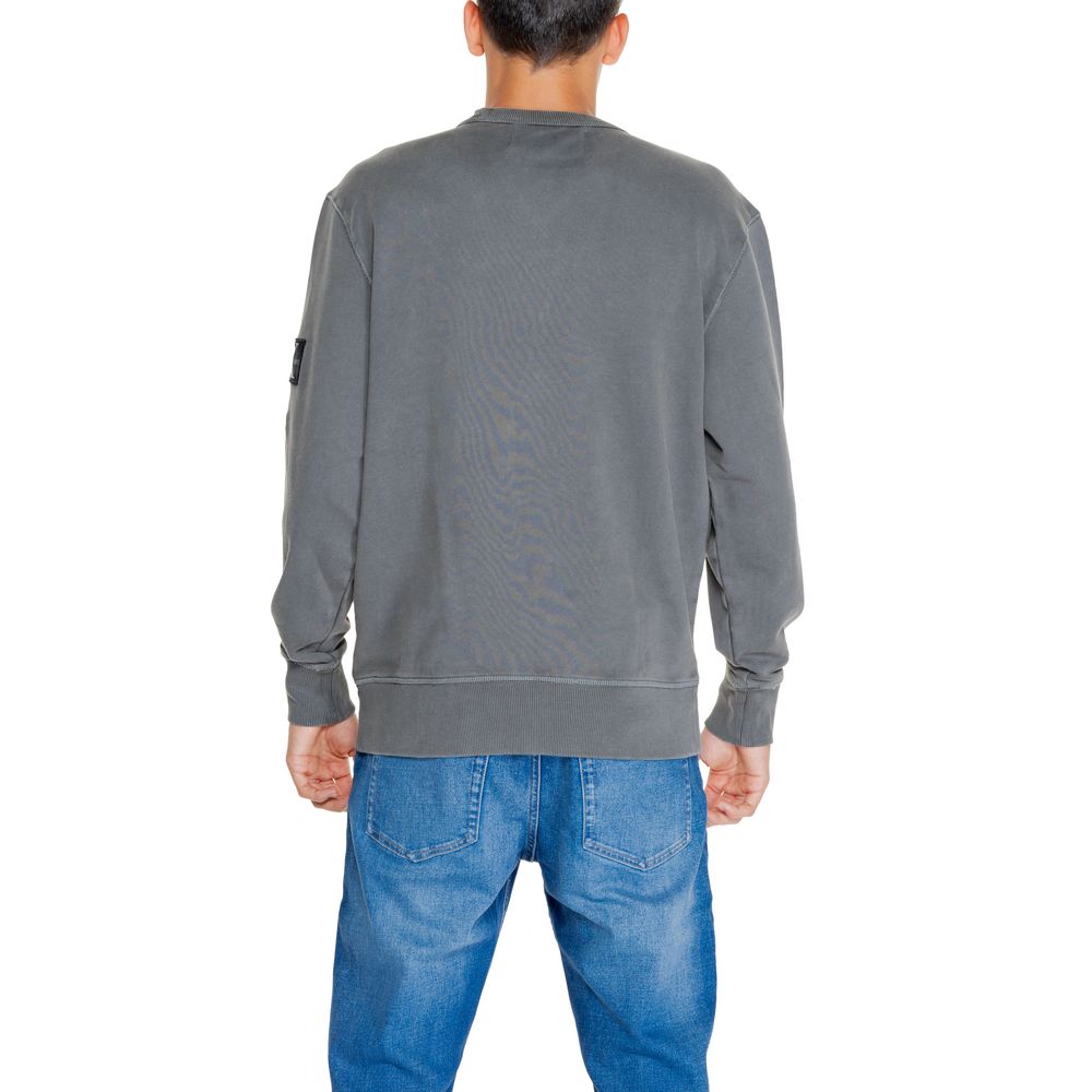 Calvin Klein Jeans Gray Cotton Rigenerato Sweater