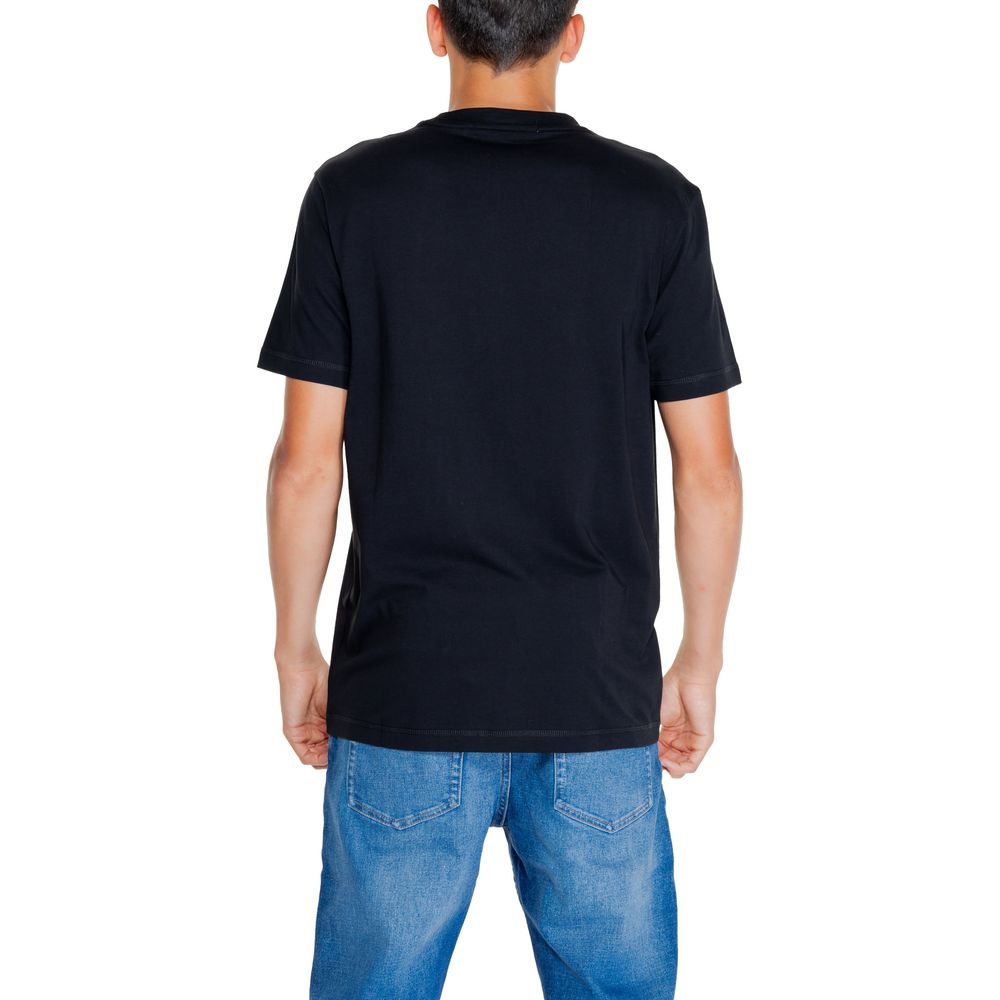 Calvin Klein Jeans – Rigenerato-T-Shirt aus schwarzer Baumwolle