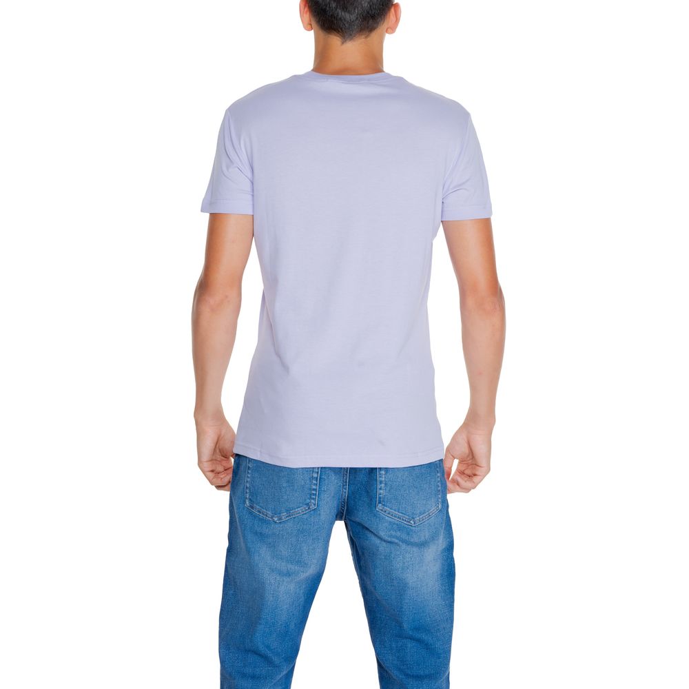 Calvin Klein Jeans – Rigenerato-T-Shirt aus violetter Baumwolle