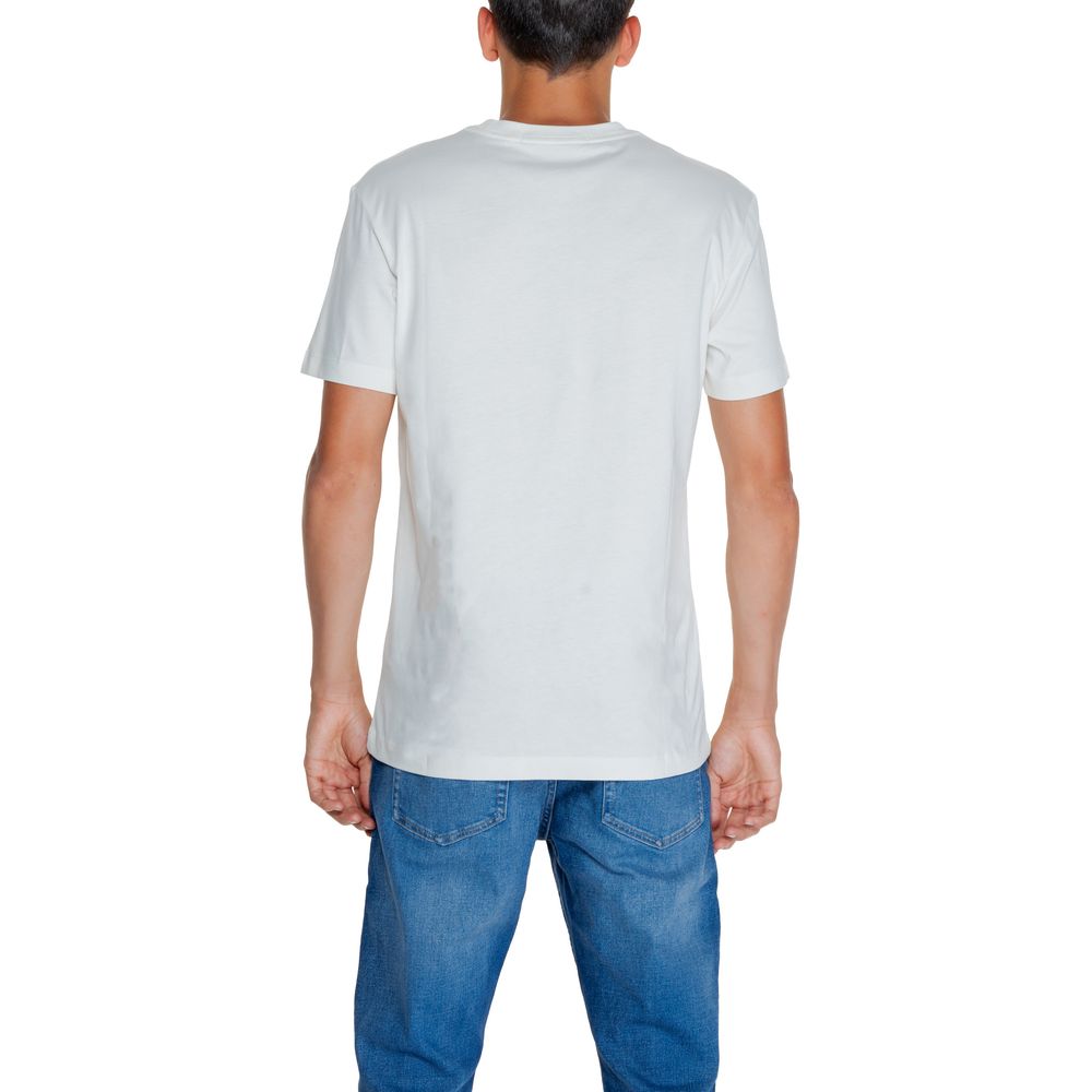 T-shirt en coton crème Calvin Klein Jeans