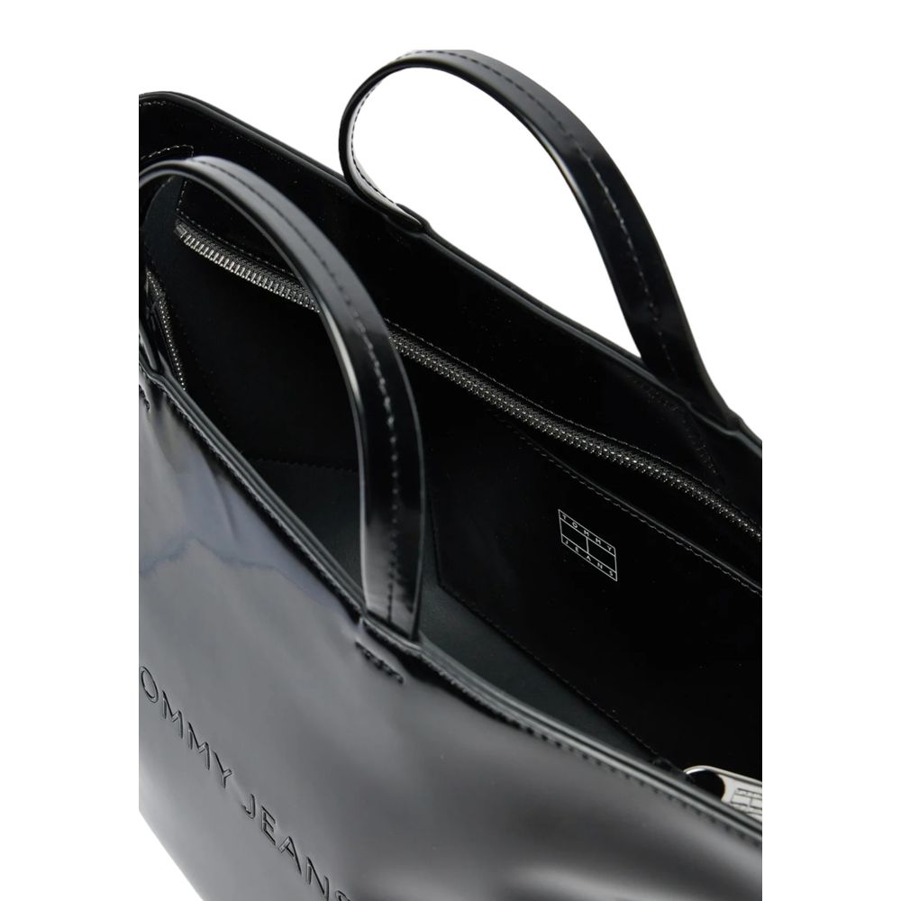 Tommy Hilfiger – Schwarze Handtasche aus Polyethylen