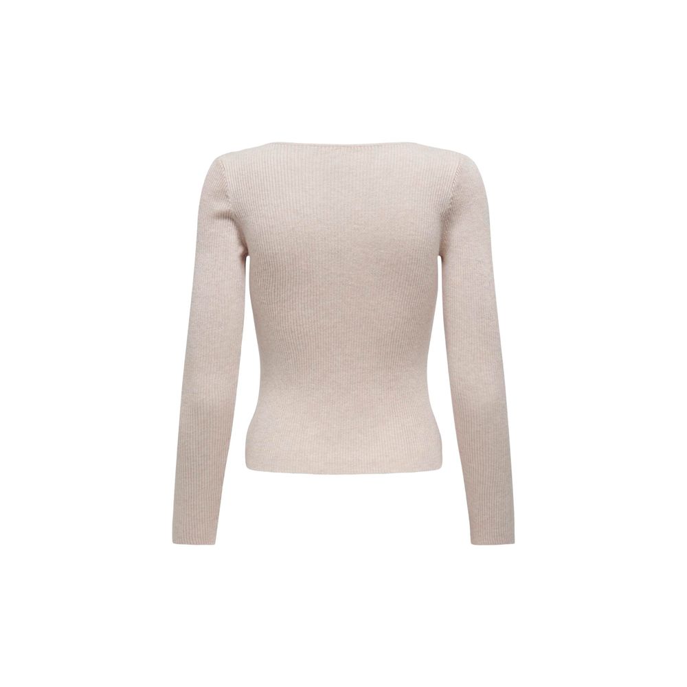 Only Beige Viscose Sweater