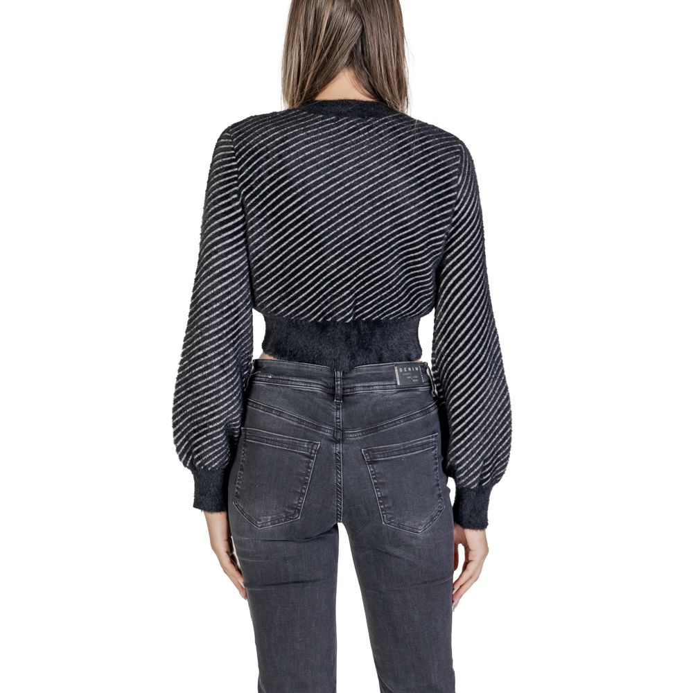 Sandro Ferrone Black Polyamide Cardigan