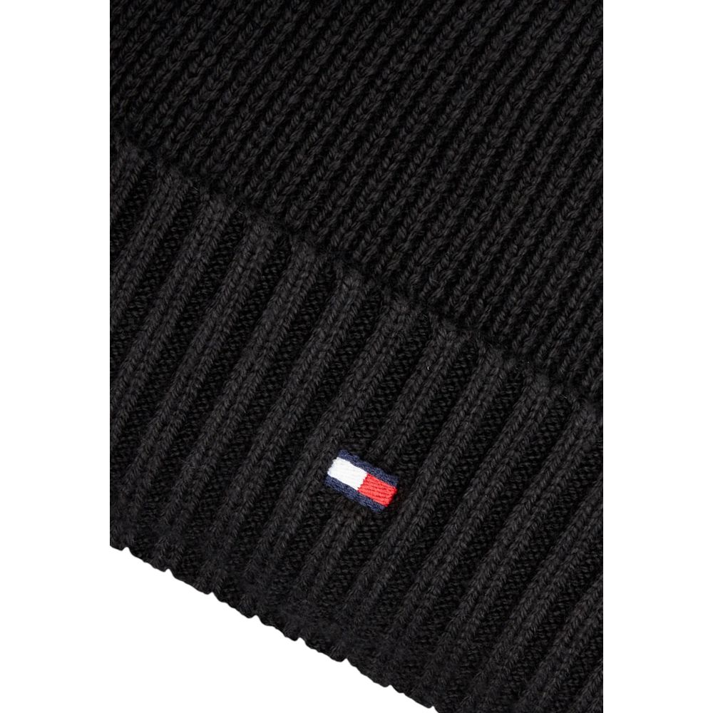 Tommy Hilfiger Black Cotton Hats & Cap