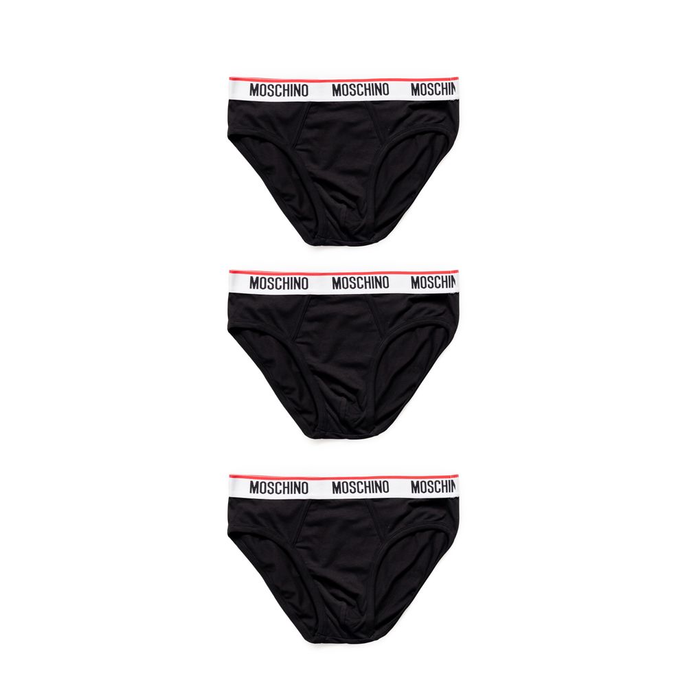 Moschino Black Cotton Underwear