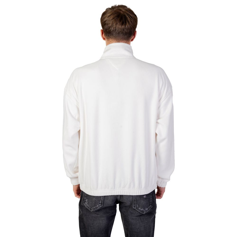 Tommy Hilfiger Jeans White Recycled Polyester Sweater