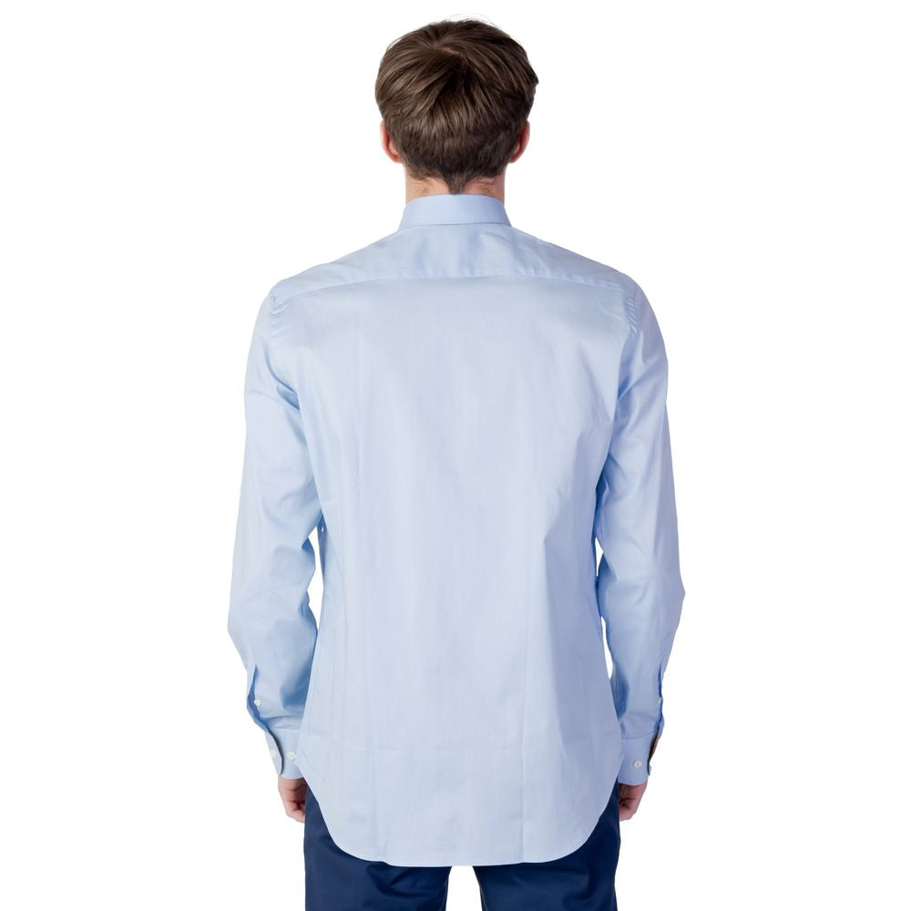 Alviero Martini Prima Classe Blue Cotton Shirt