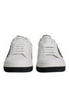 Dolce & Gabbana White Leather Low Top Men Sneakers Shoes