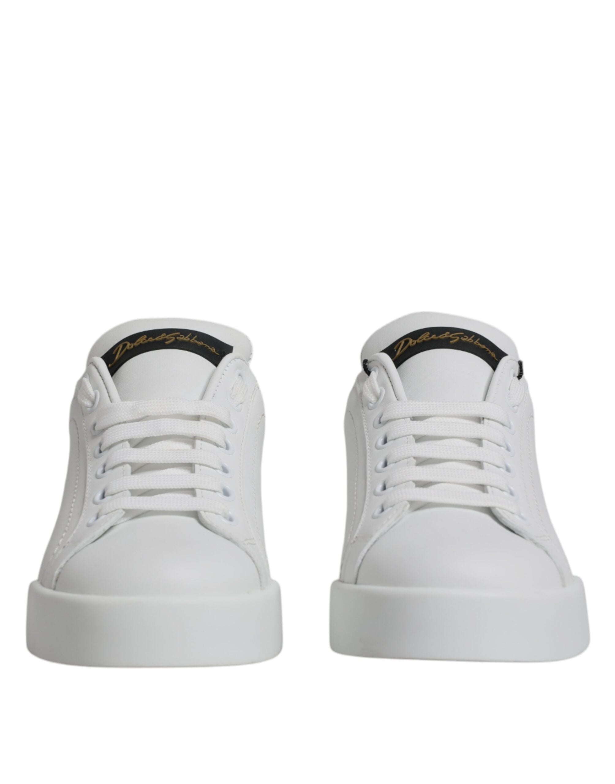 Dolce & Gabbana White Leather Classic Low Top Sneakers Shoes