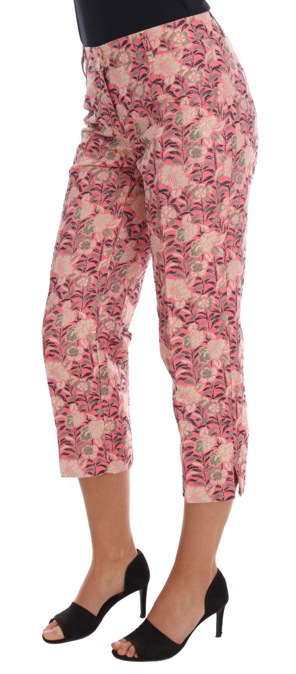 Pantalon élégant en brocart fleuri Dolce & Gabbana