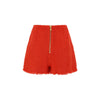 Balmain 2 Pkts Btn Escargot Belted Tweed Shorts