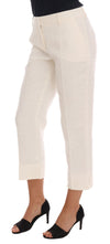 Pantalon capri blanc élégant Dolce &amp; Gabbana - Mélange de coton et de soie