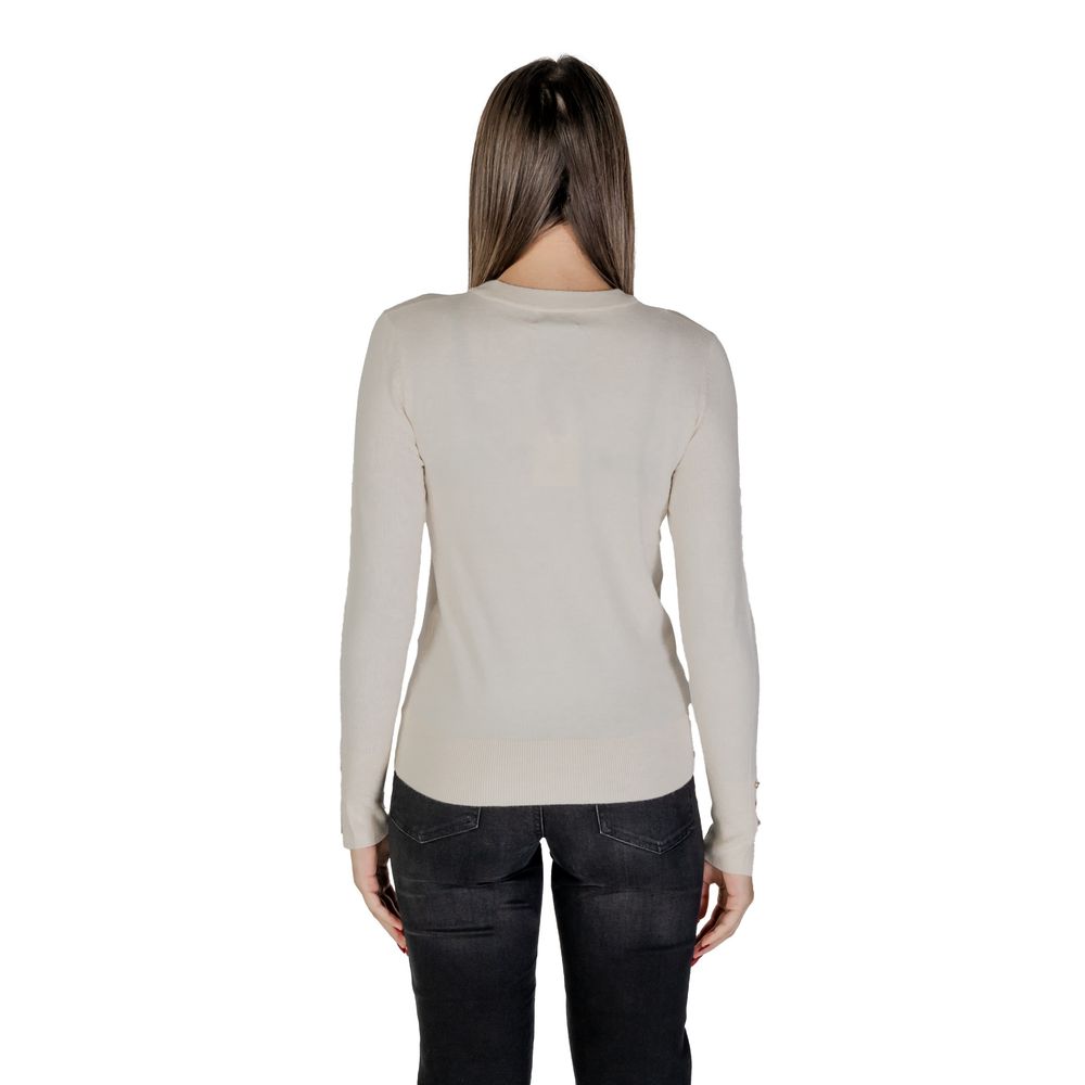 Jacqueline De Yong Cream Viscose Tops & T-Shirt