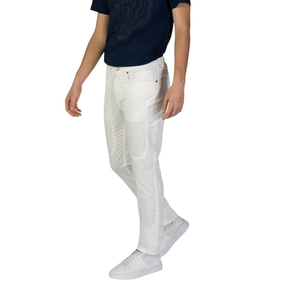 Jeckerson White Cotton Jeans & Pant