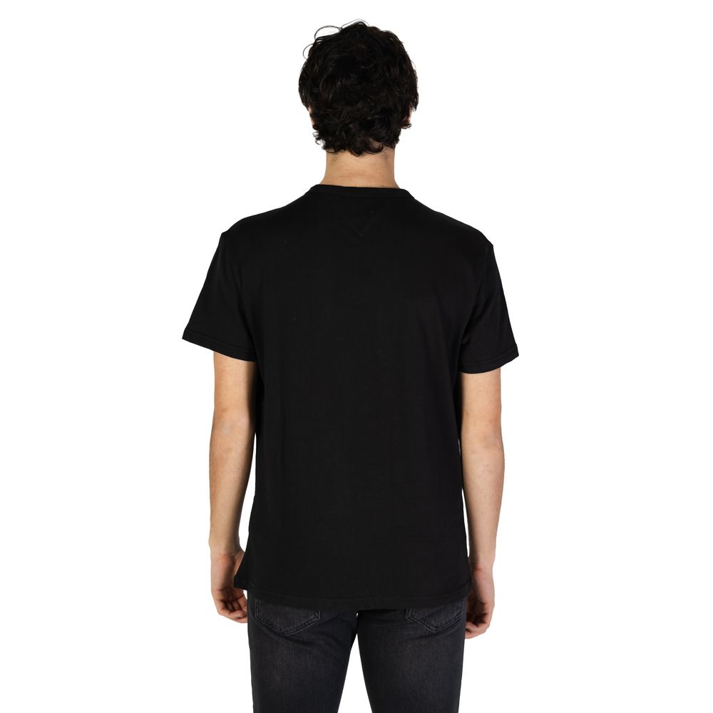 Tommy Hilfiger Jeans Black Cotton Rigenerato T-Shirt