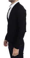 Costume National Elegant Black Merino Wool Cardigan