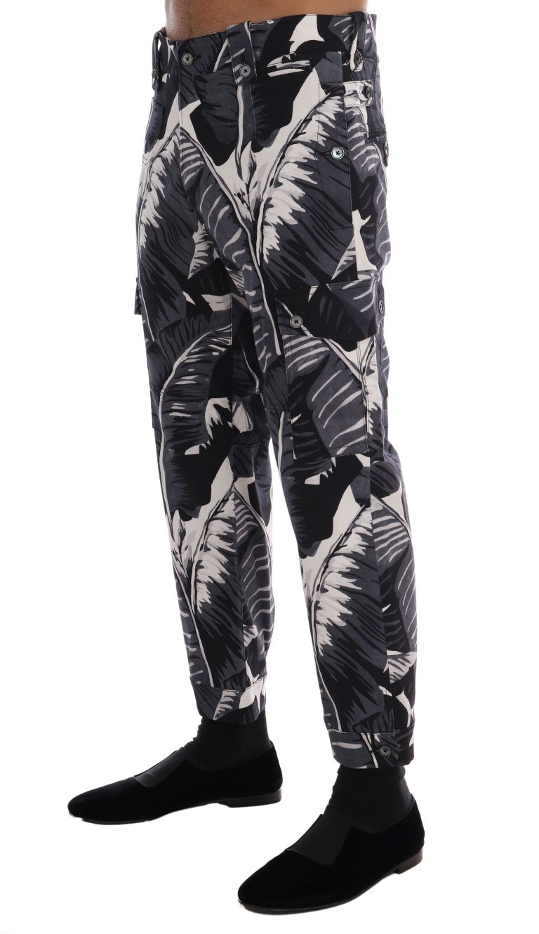 Dolce & Gabbana Elegante Capri-Freizeithose mit Bananenblatt-Print