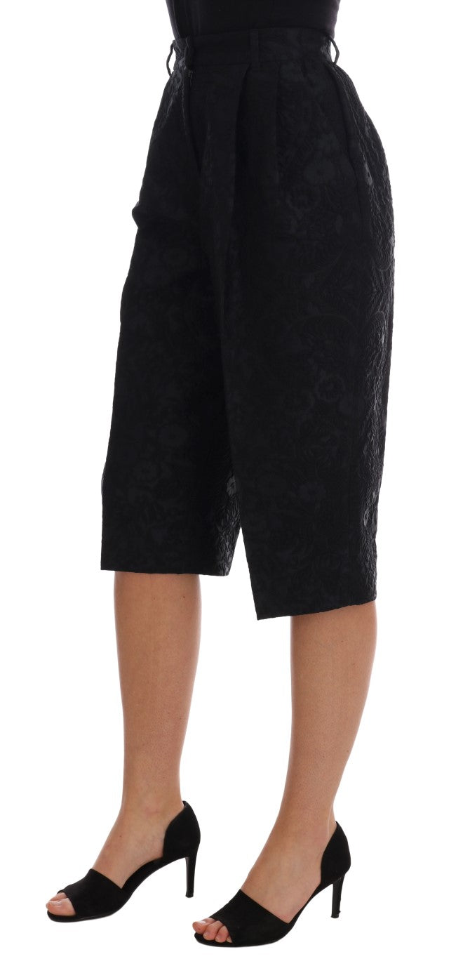 Dolce & Gabbana Elegante Shorts aus geblümtem Brokat