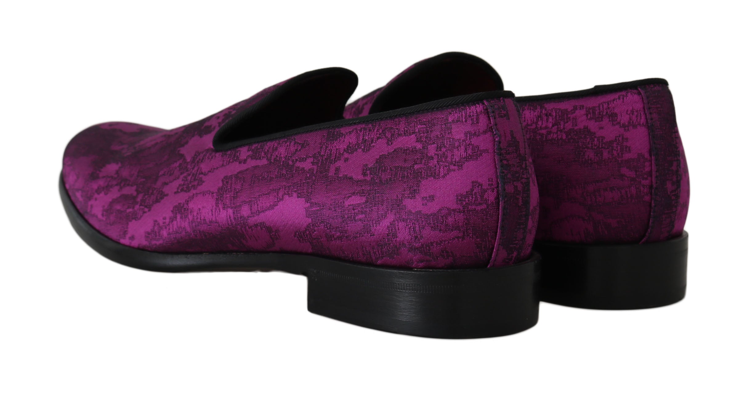 Dolce & Gabbana – Elegante Loafer aus Seiden-Wollmischung in Lila