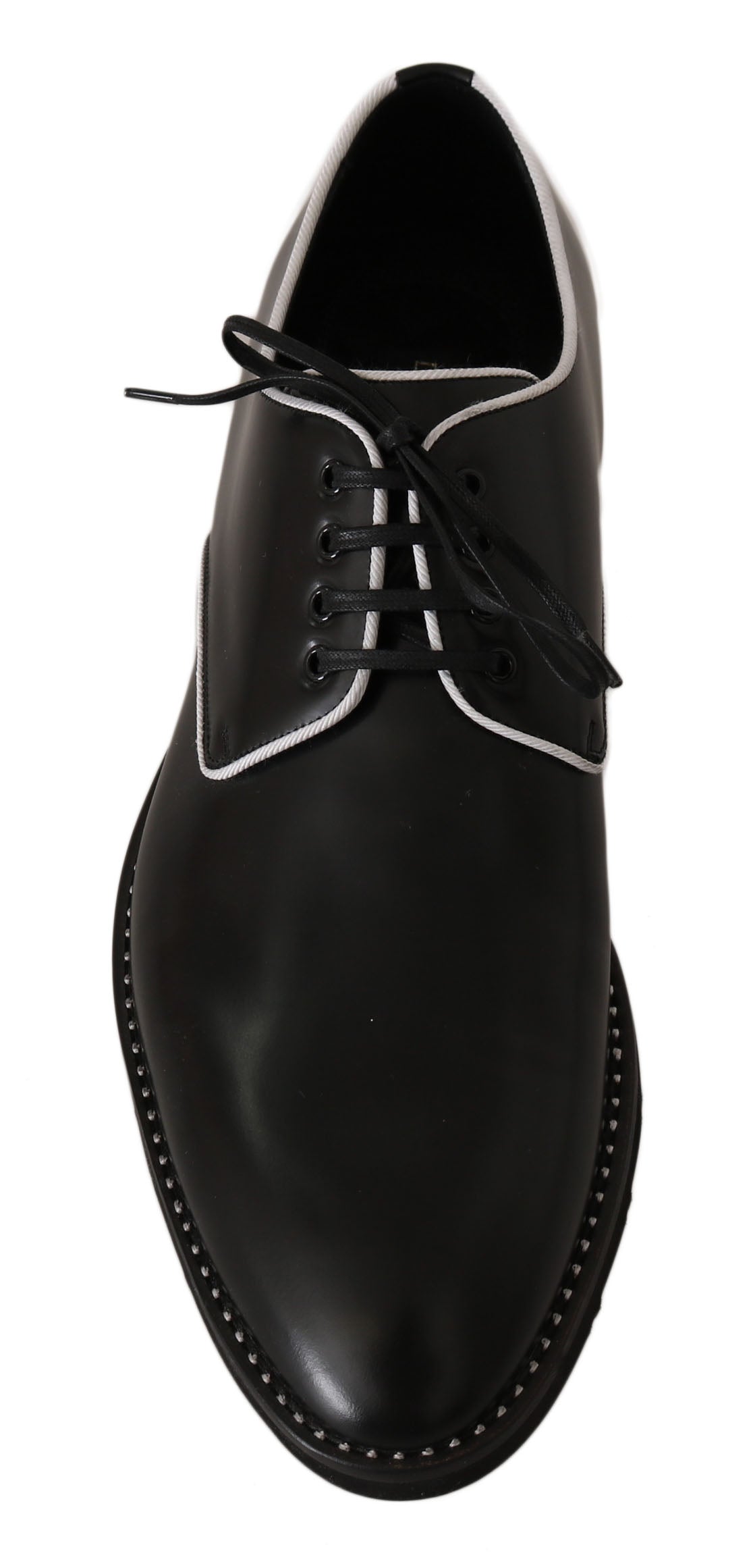 Chaussures Derby élégantes en cuir noir Dolce & Gabbana