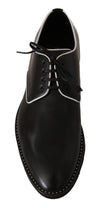 Chaussures Derby élégantes en cuir noir Dolce &amp; Gabbana