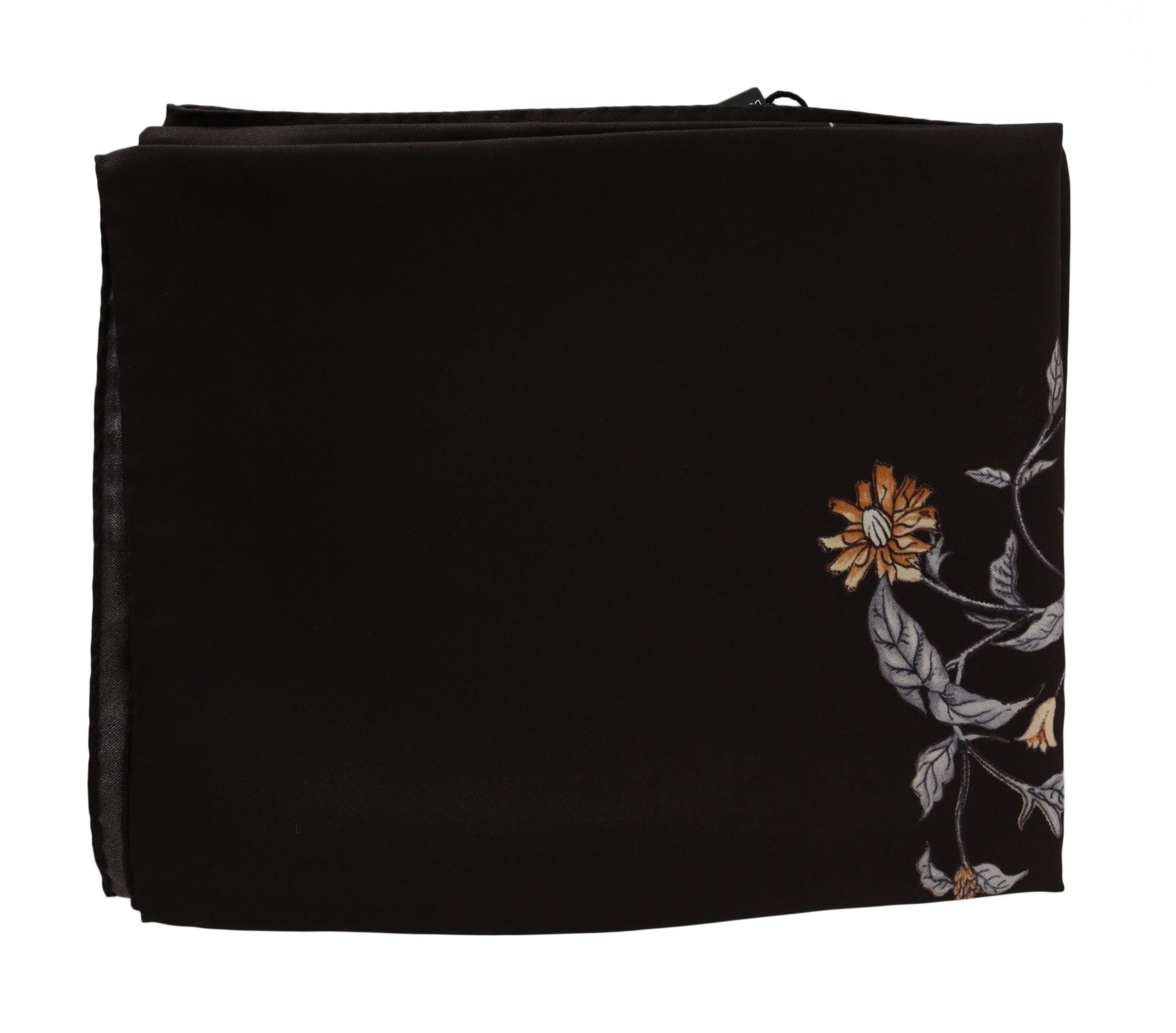 Foulard en soie élégant Dolce & Gabbana en marron luxueux