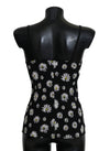 Dolce & Gabbana Elegant Black Daisy Floral Lace Chemise Dress