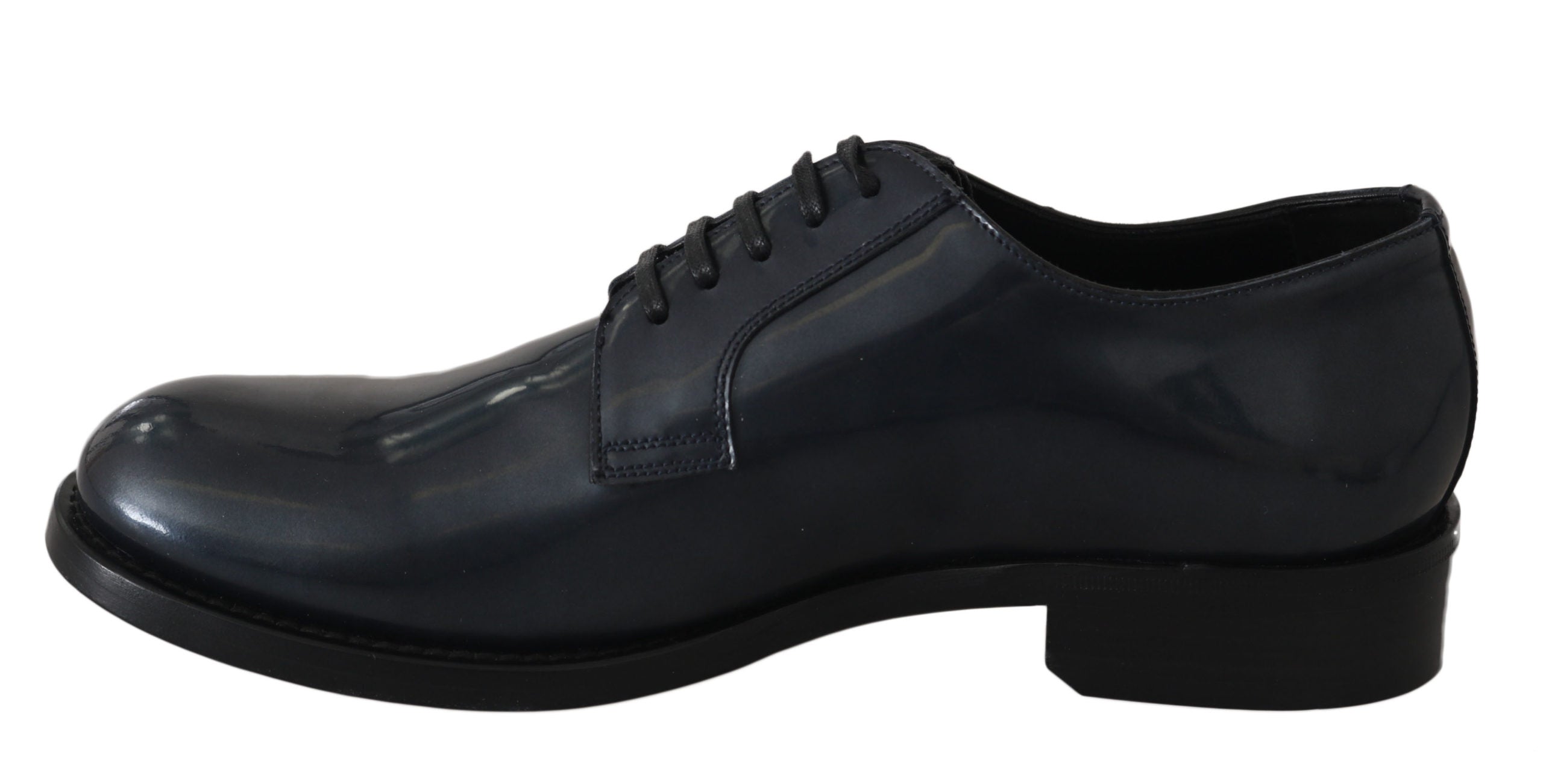 Dolce & Gabbana – Elegante Derby-Schuhe aus blauem Leder