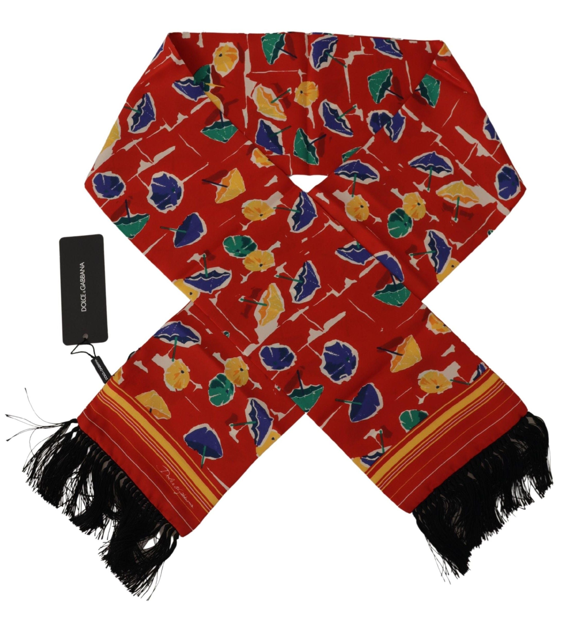 Foulard en soie multicolore élégant pour homme Dolce & Gabbana