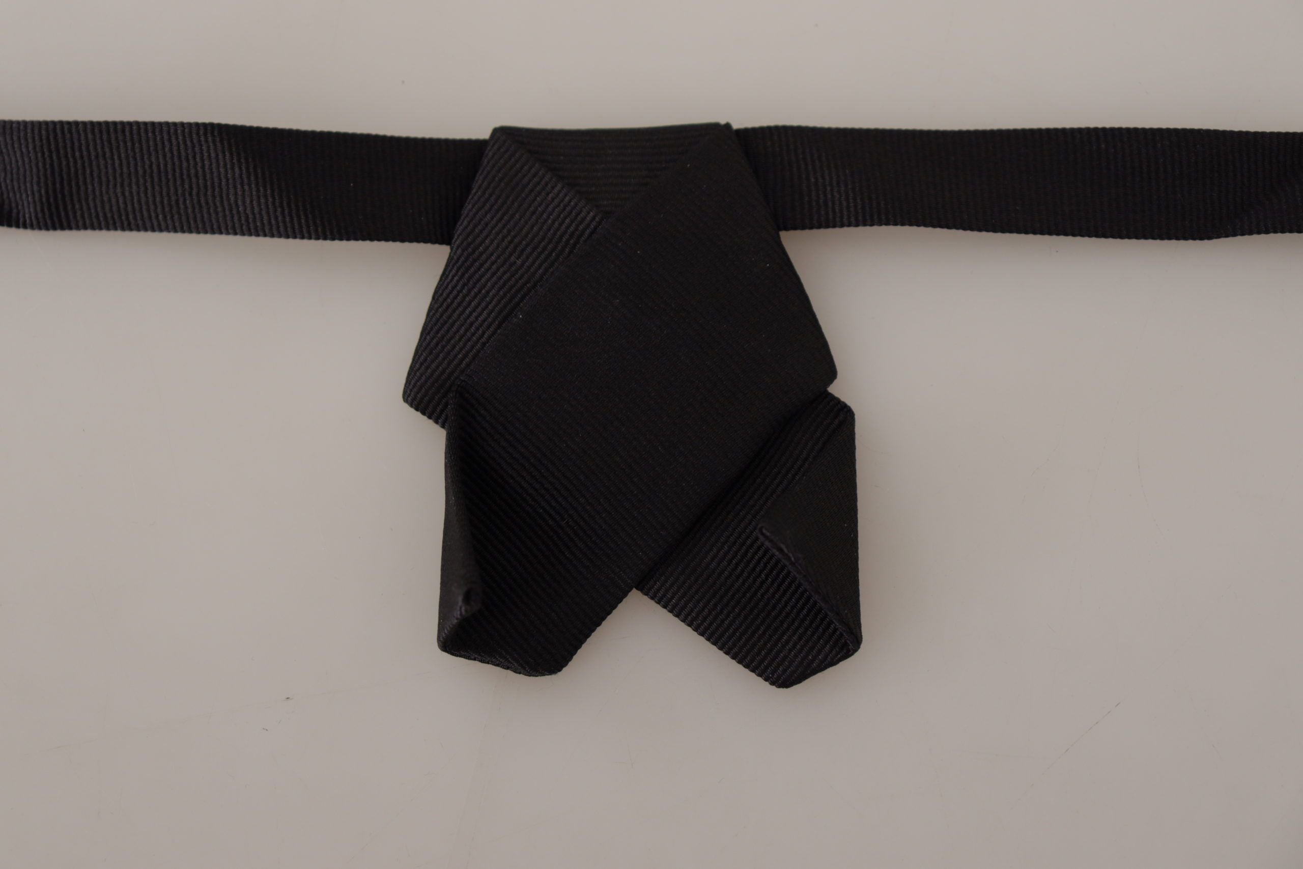 Dolce & Gabbana Elegant Black Silk Bow Tie